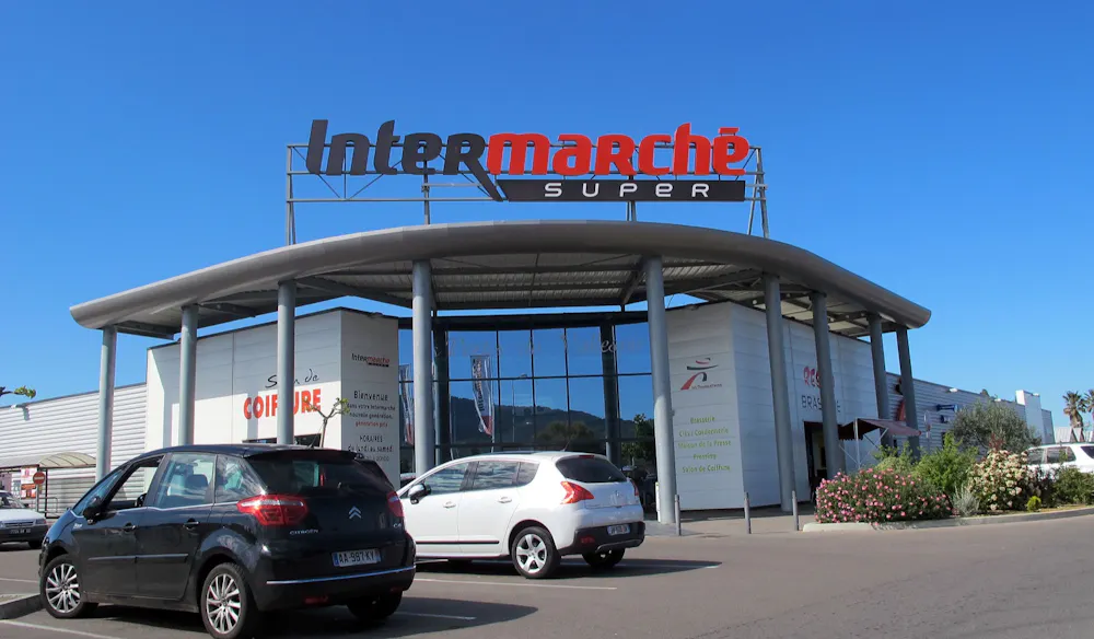 The entrance to an Intermarché supermarket