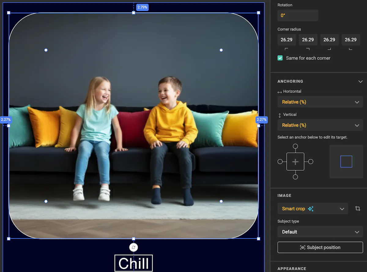 Screengrab of GraFx Studio showing how Adobe InDesign Clipping paths import successfully into GraFx Studio