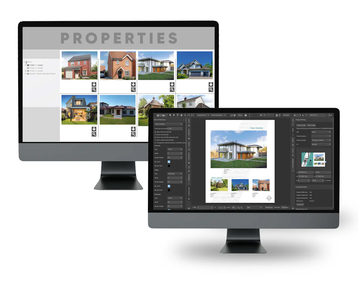 Personalized real estate flyers and postcards
