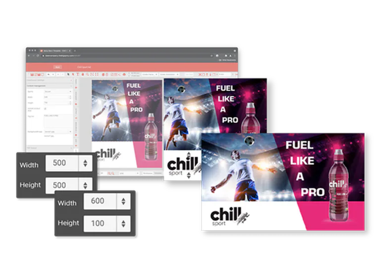 Dynamic Layouts adapt designs to different sizes