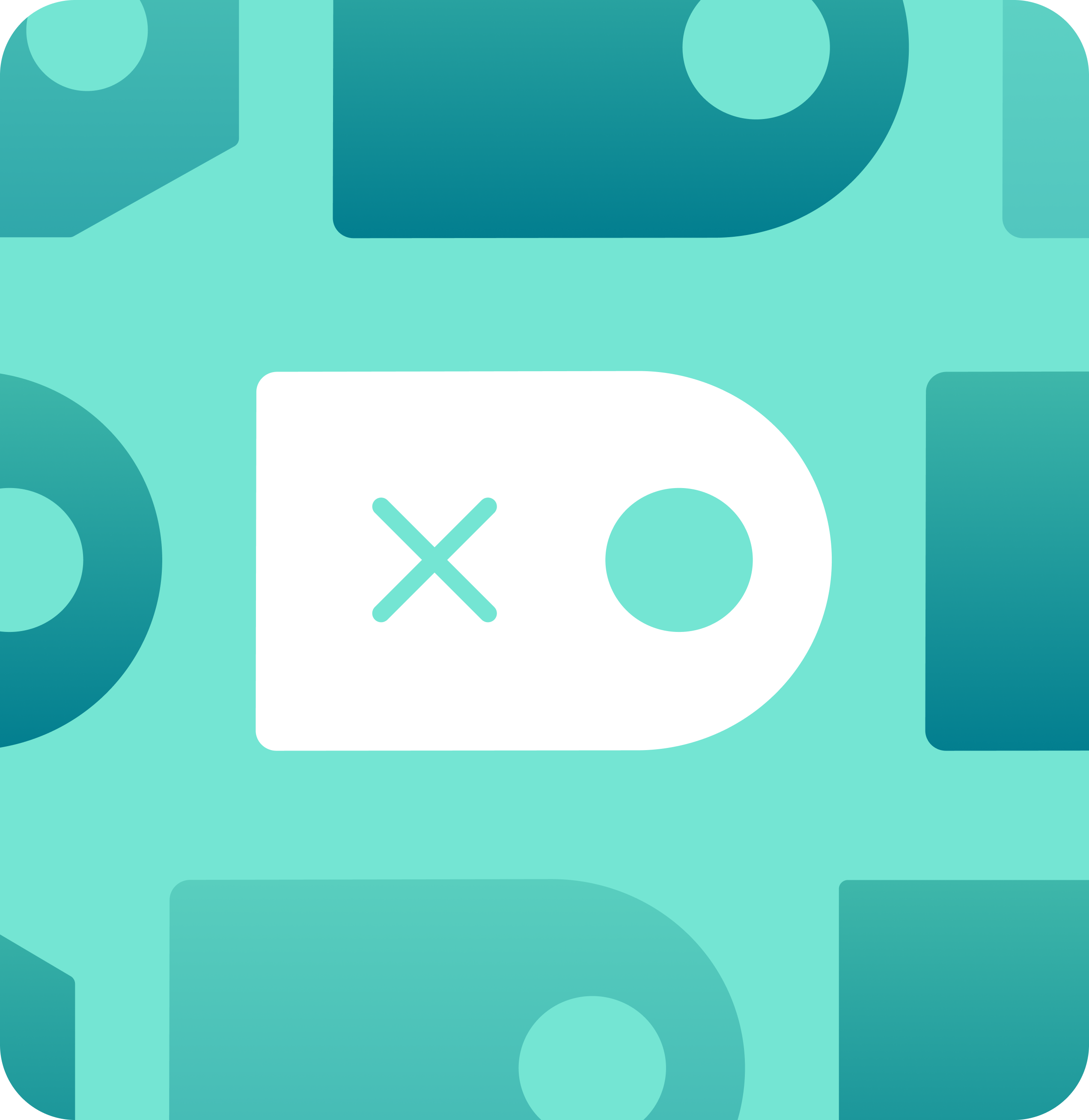 Illustration of a white price tag marked with a cross, among teal price tags